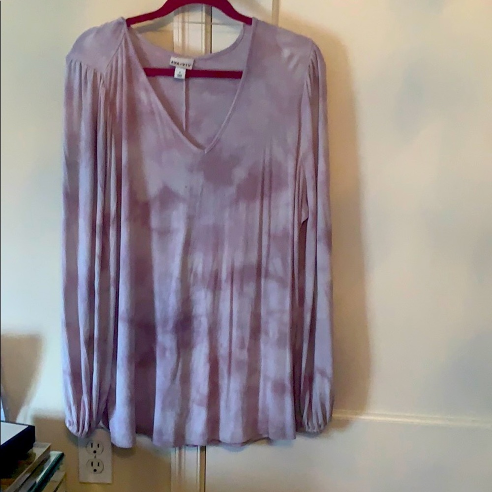 Muted tie-dye long sleeve shirt